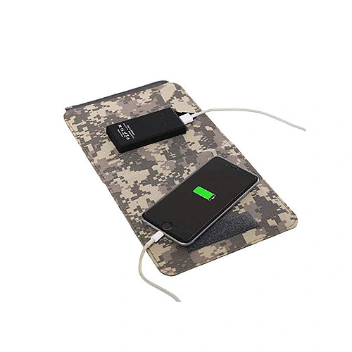 Solar Backpack with Removable 5 Watt Solar Panel Military Print/Camouflage 5V USB Output to Charge Smartphones, Powerbanks, Tablets, GPS, and Other USB