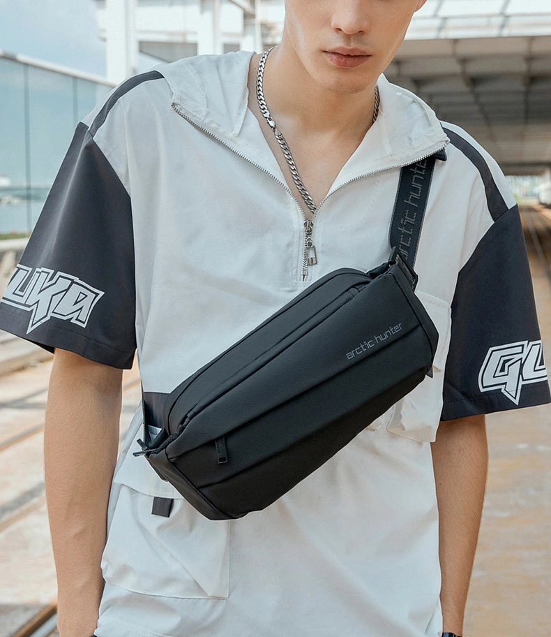Women′ S Single Shoulder Bag Fashion Solid Color Casual Handbag Outdoor Canvas Handbag Zipper Cross-Body Bag Messenger Bag