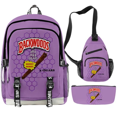 Mochila Backwoods de diseño de moda al por mayor con 3 tamaños Otras mochilas incluye bolsa de mensajero y bolsa de lápiz