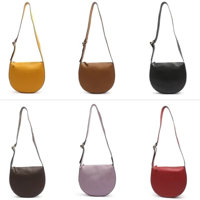 Bolso de cuero genuino para mujer OEM/ODM, bolso de hombro Bolso de cuero genuino para mujer Bolso bandolera Cuero de vaca de capa superior