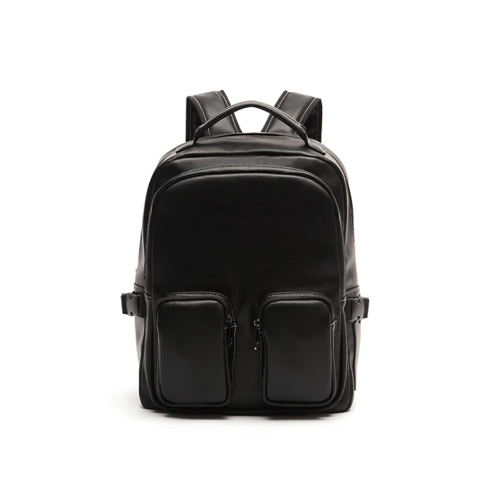 Bolso de viaje Mochila de cuero genuino Hombres Bolso de cuero puro Bolso de viaje de cuero de grano completo Mochila vintage