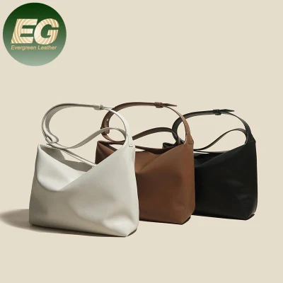 Emg6521, bolso tipo cubo, moda Real, venta al por mayor, bolso para mujer, axila, axila, bolso de mujer, bolso de hombro personalizado de cuero de lujo
