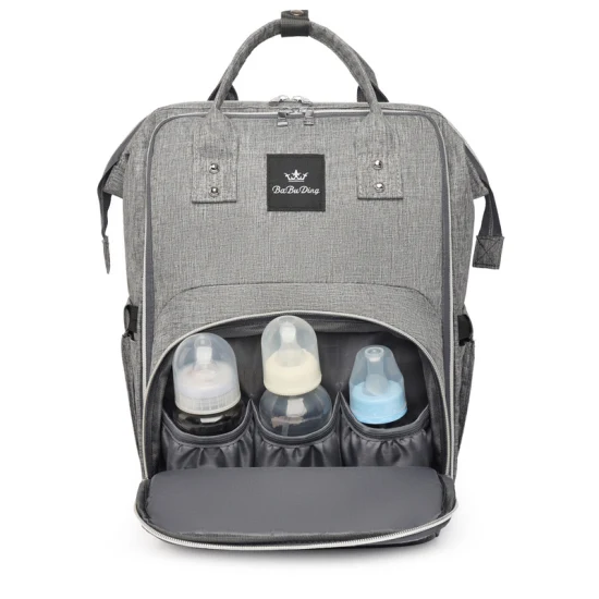 Venta al por mayor, alta calidad, 600d, impermeable, tela Oxford, bolsa de pañales para bebés, mochila portátil de viaje para mamá, mochila para pañales de bebé con USB